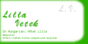 lilla vetek business card