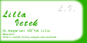 lilla vetek business card